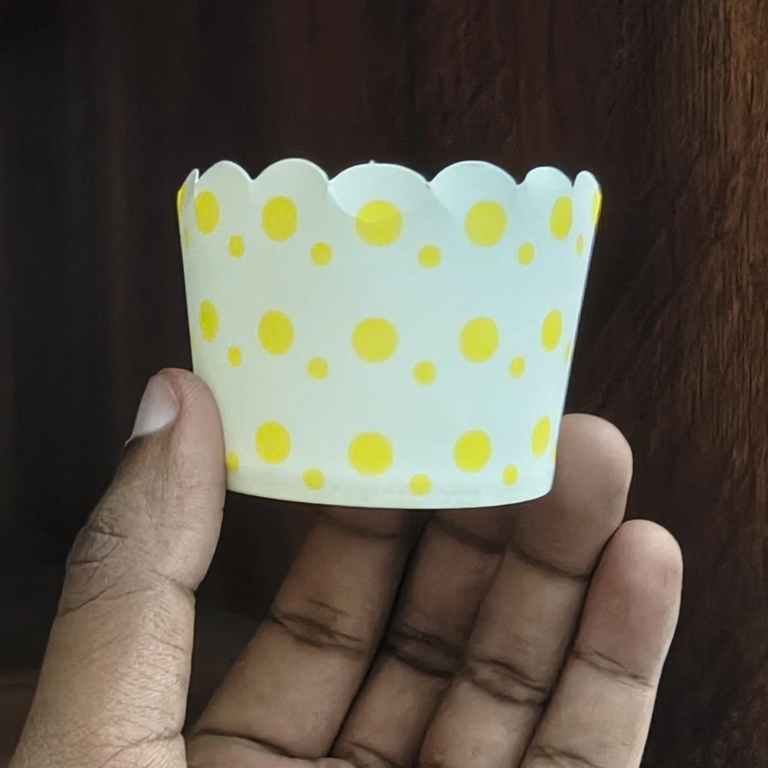 5 Cm | Dot Printed Scallop Edge Cupcake Liners | Paper Cupcake Baking Cups | Pack of 50 - Image 4