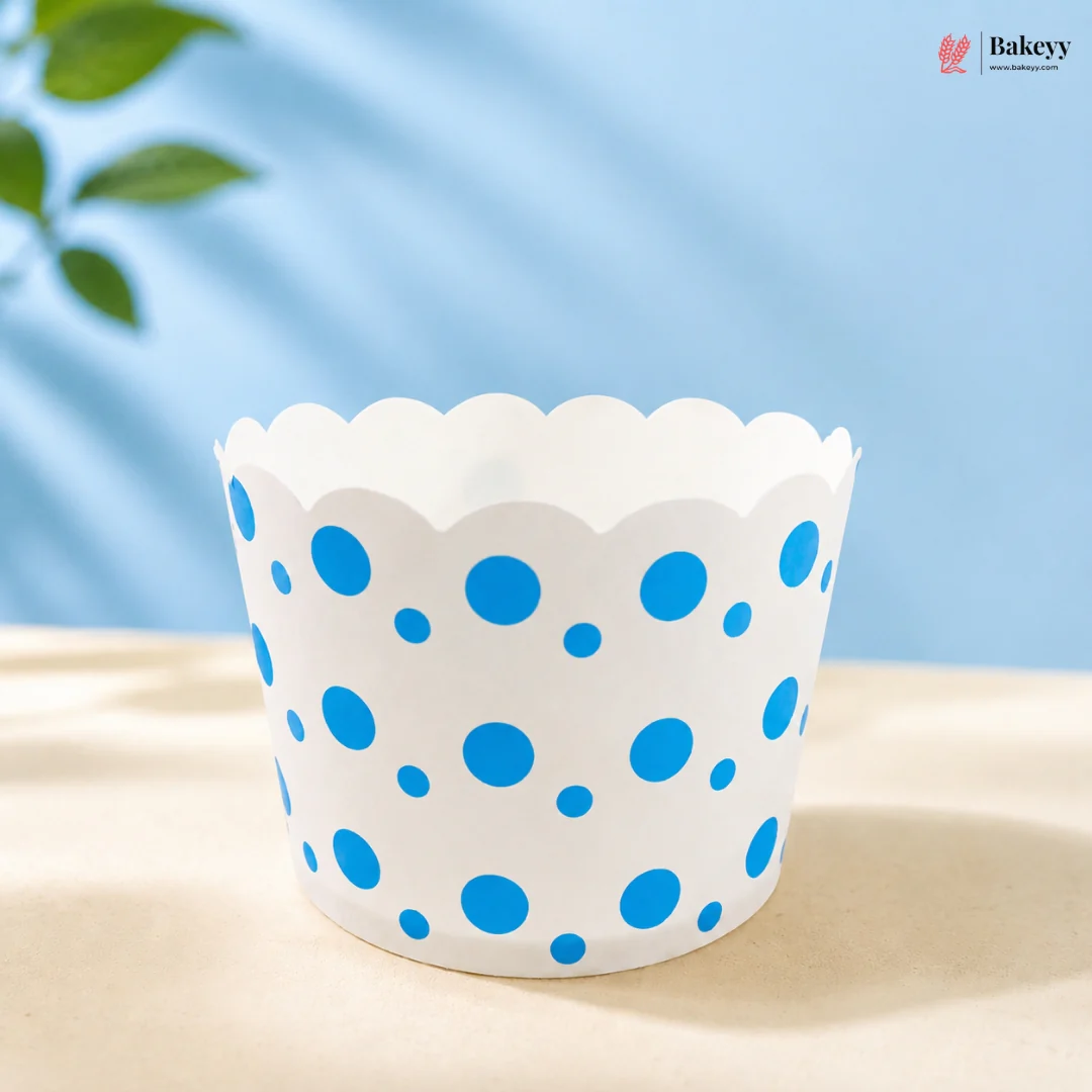 5 Cm | Dot Printed Scallop Edge Cupcake Liners | Paper Cupcake Baking Cups | Pack of 50 - Image 5