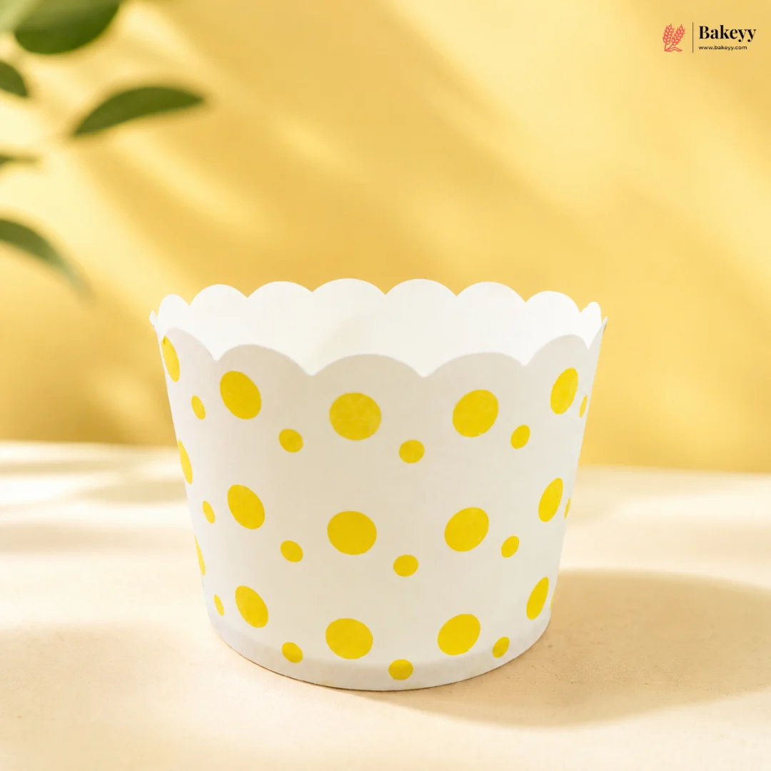 5 Cm | Dot Printed Scallop Edge Cupcake Liners | Paper Cupcake Baking Cups | Pack of 50 - Image 6