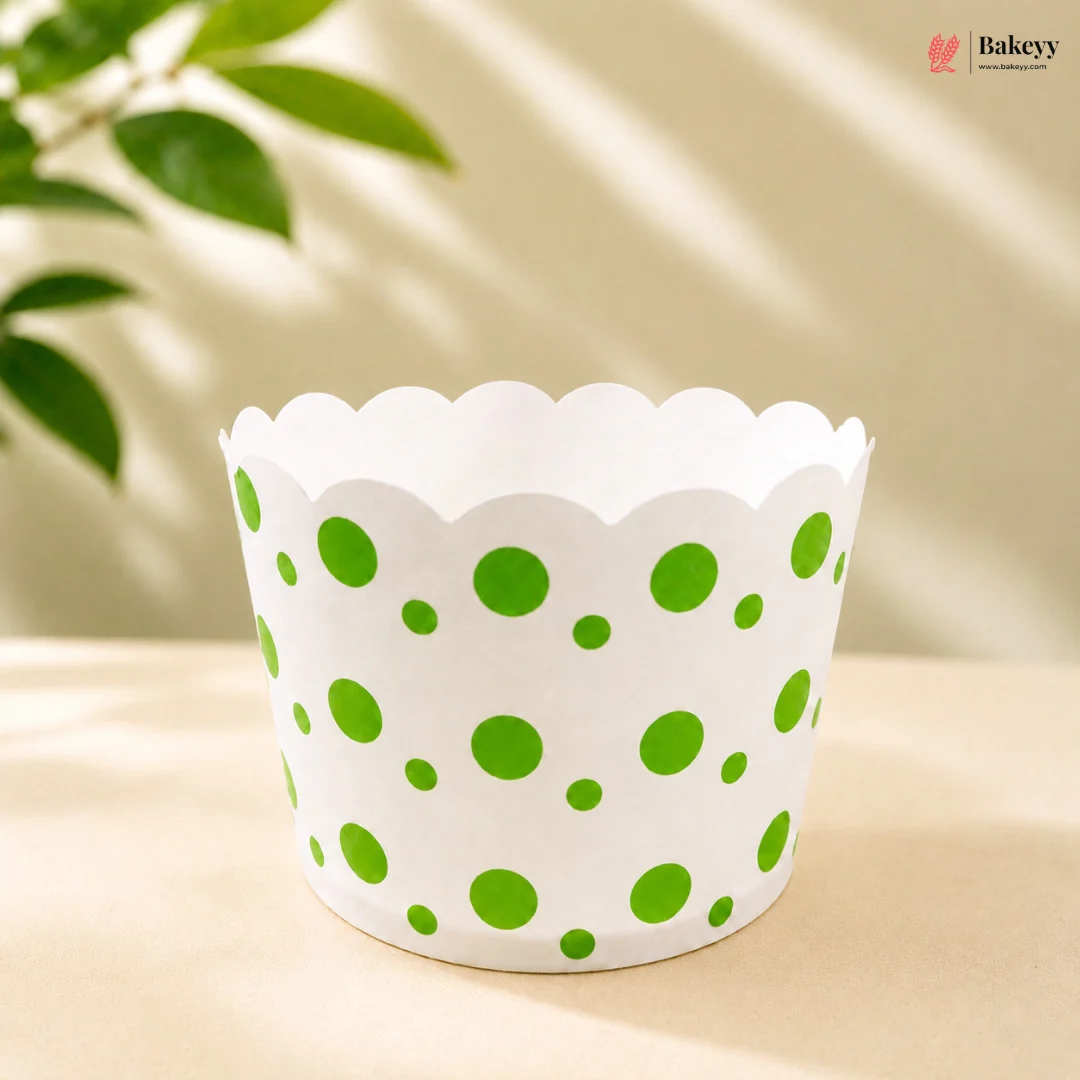 5 Cm | Dot Printed Scallop Edge Cupcake Liners | Paper Cupcake Baking Cups | Pack of 50 - Image 7