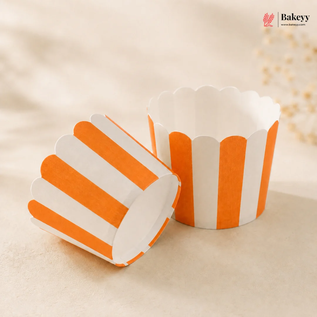 5 Cm | Striped Scallop Edge Cupcake Liners | Paper Cupcake Baking Cups | Pack of 50 - Image 6