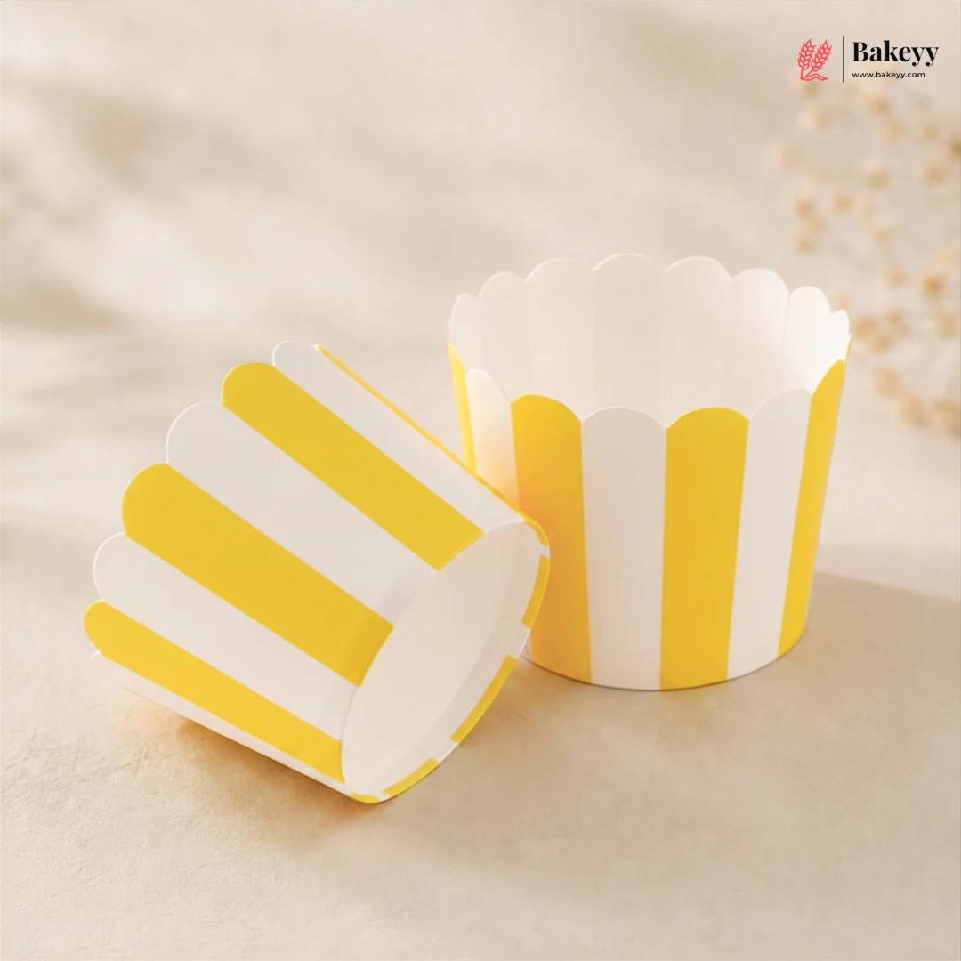 5 Cm | Striped Scallop Edge Cupcake Liners | Paper Cupcake Baking Cups | Pack of 50 - Image 8
