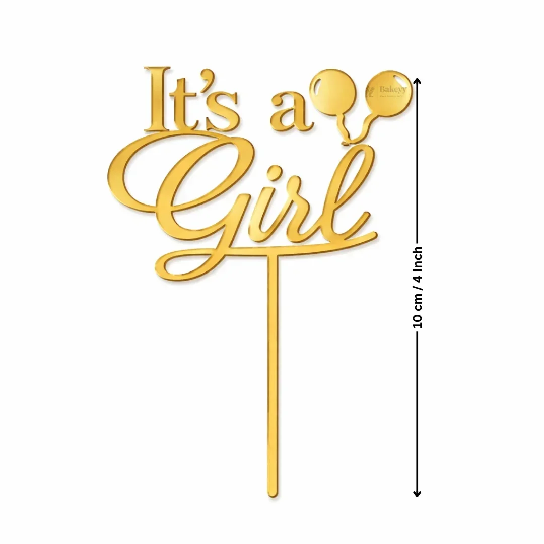4 Inch It’s a Girl / It’s a Boy Acrylic Cake Topper | Baby Shower & Gender Reveal Cake Décor | Multiple Designs | Pack of 5 - Image 3