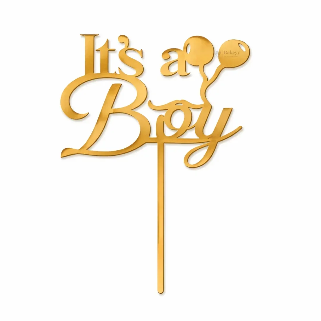 4 Inch It’s a Girl / It’s a Boy Acrylic Cake Topper | Baby Shower & Gender Reveal Cake Décor | Multiple Designs | Pack of 5 - Image 5