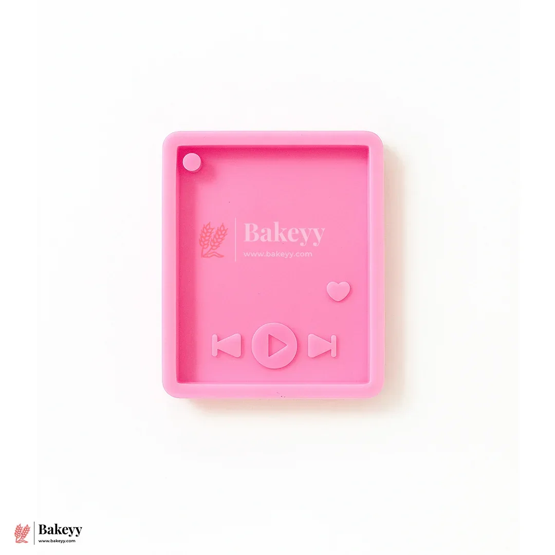 531 |  Music Player Keychain Silicone Mould | Keychain Silicone Mold | Resin, Clay, Wax - 1 Piece