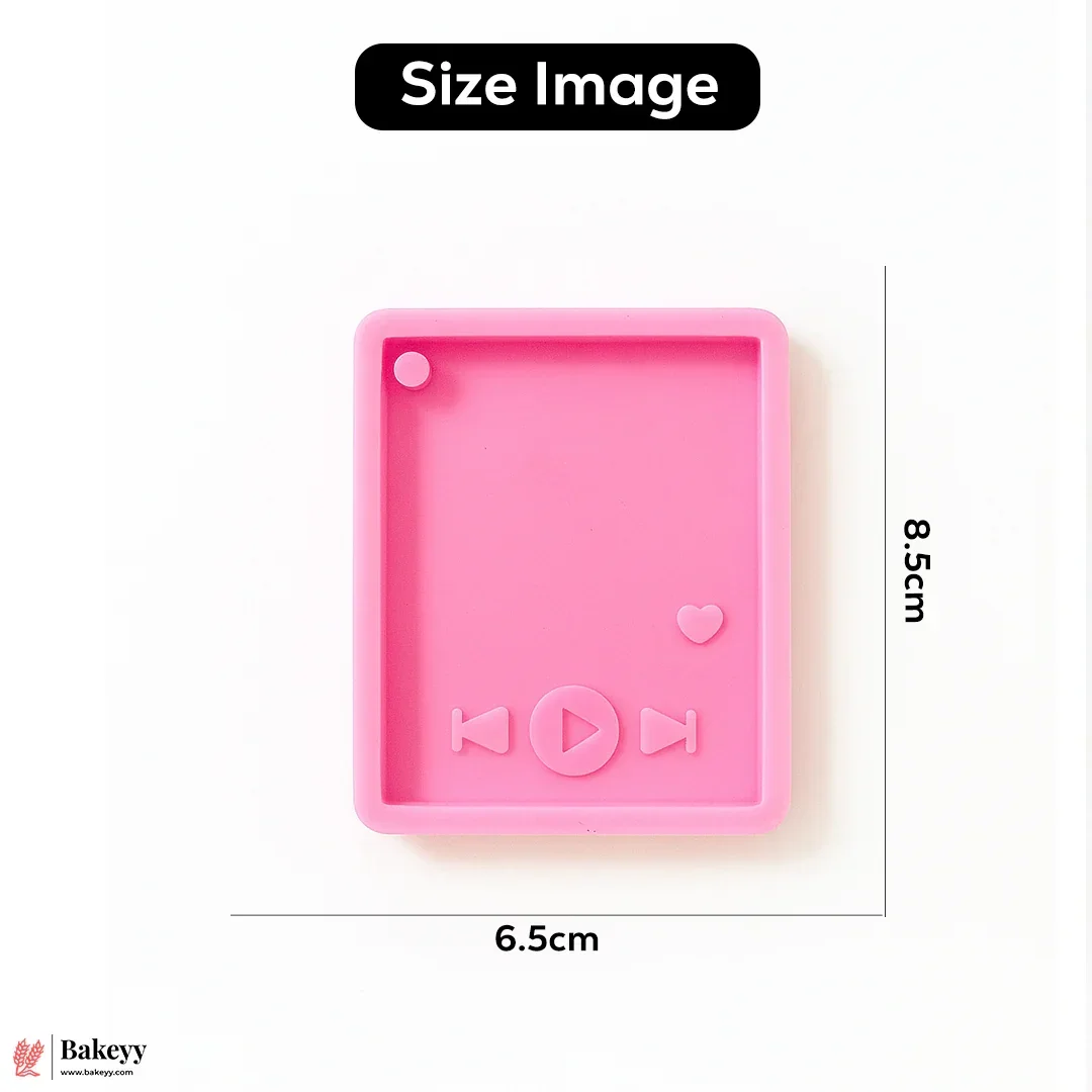 531 |  Music Player Keychain Silicone Mould | Keychain Silicone Mold | Resin, Clay, Wax - 1 Piece - Image 2