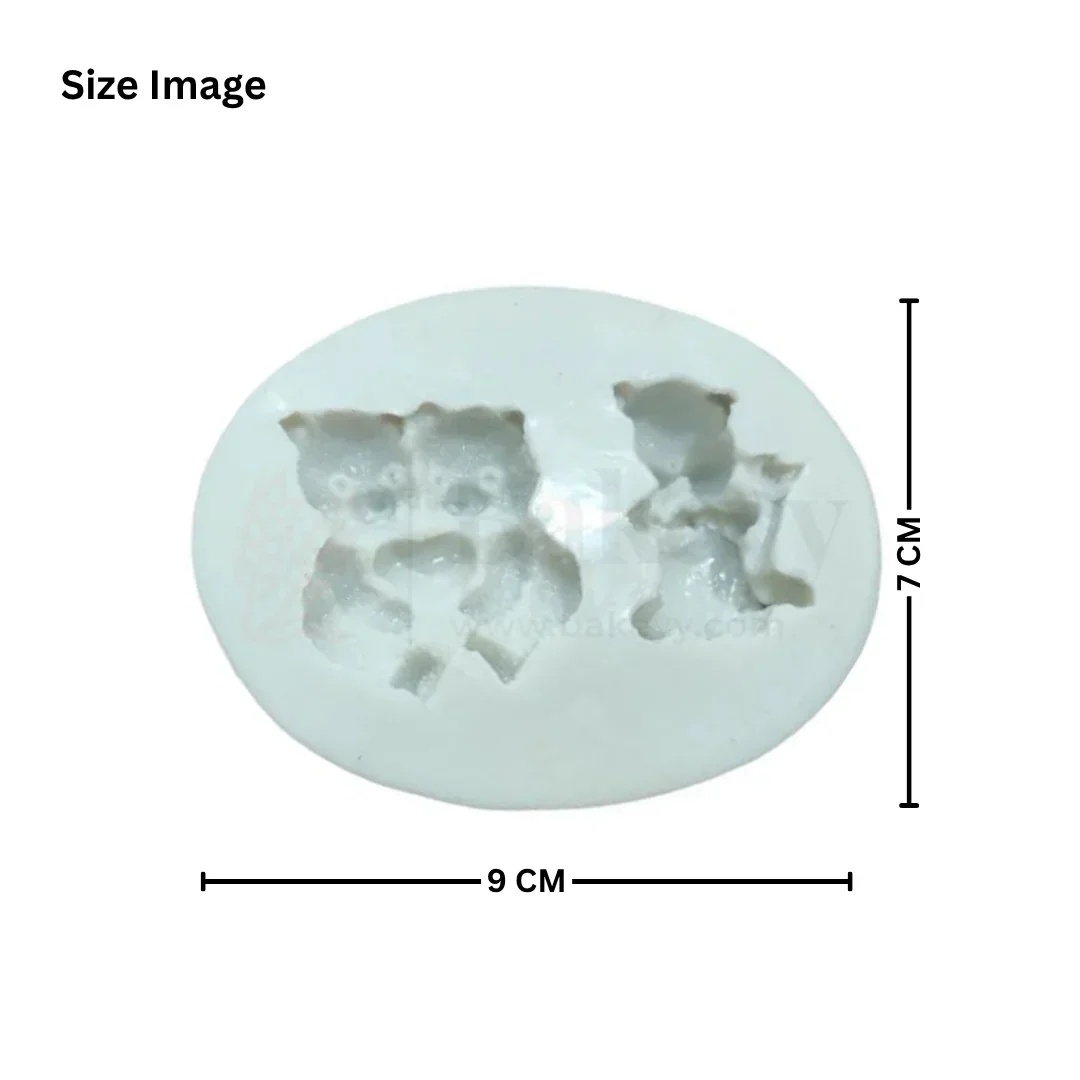 585 | Teddy Shape Silicone Mould - 1 Piece - Image 2