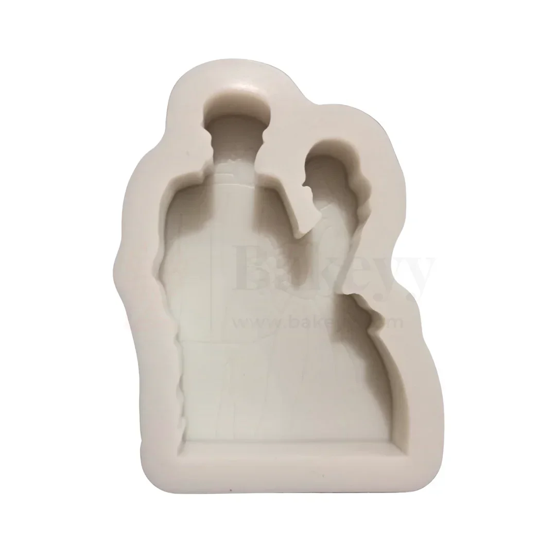 592 - Bride & Groom Couple Silicone Fondant Mould – 1 Piece
