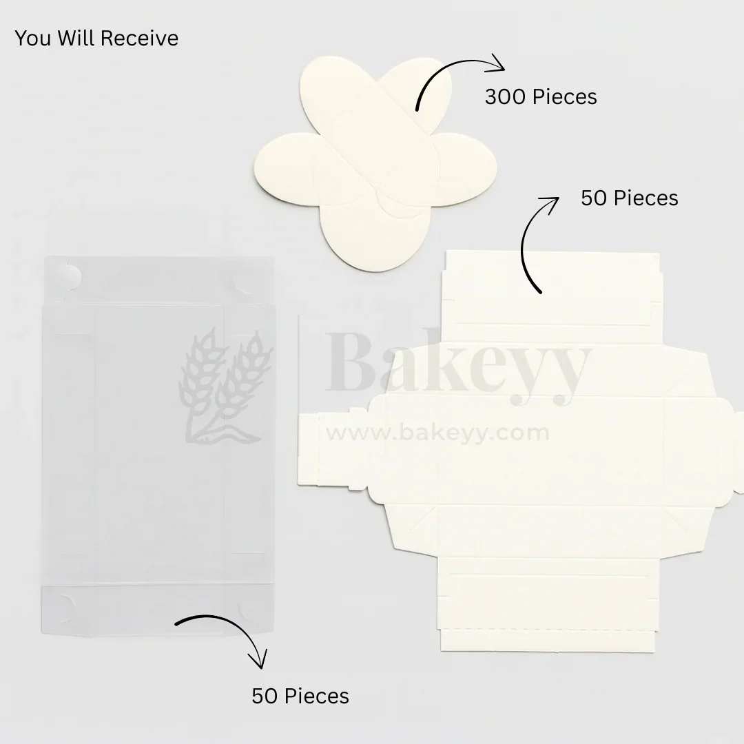 6 Cavity Chocolate Box| White Colour Cavity Box| Pack of 50 - Image 4