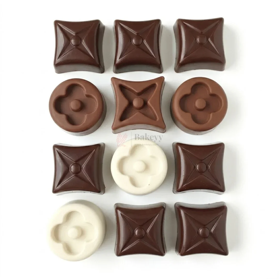 6 Cavity Designer Star & Quatrefoil Silicone Chocolate Mould | Pack of 1 - Image 4