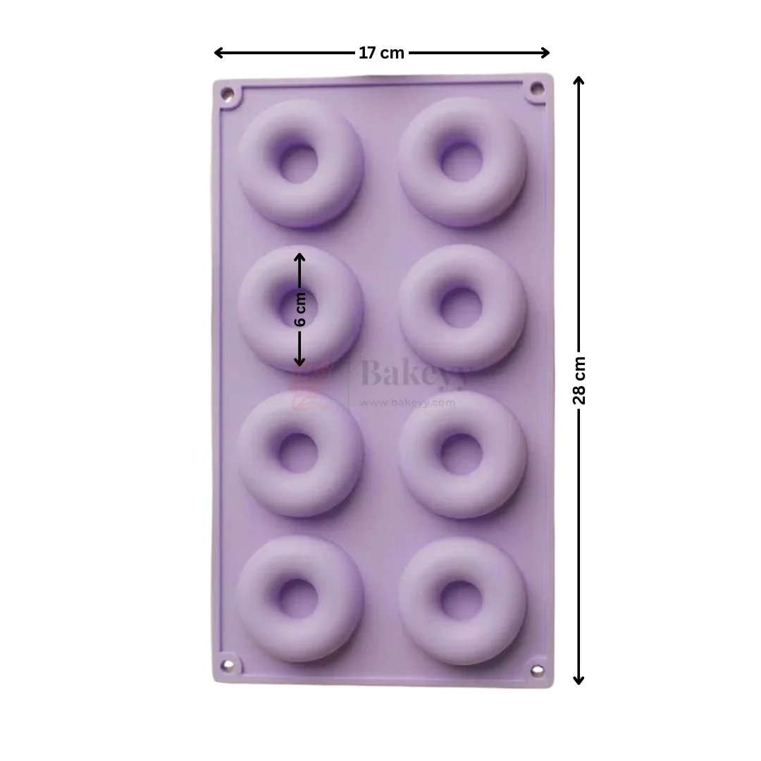 8 Cavity Donut Ring Shape Silicone Chocolate Mould for Chocolates | Pack of 1 - Image 2