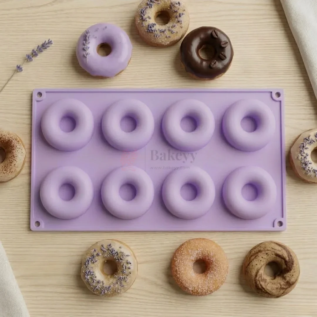 8 Cavity Donut Ring Shape Silicone Chocolate Mould for Chocolates | Pack of 1 - Image 3
