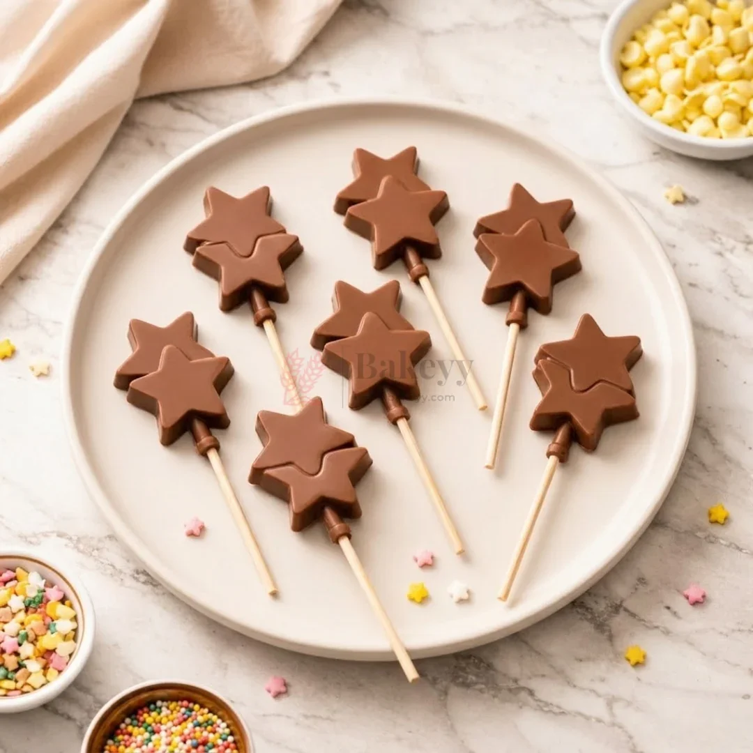 6 Cavity Star Lollipop Silicone Chocolate Mould | Pack of 1 - Image 4