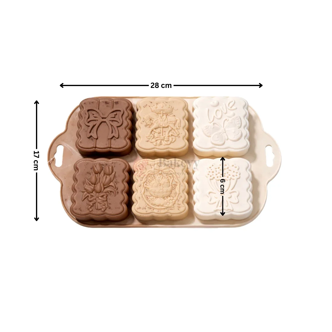 6 Cavity Unicorn Bow and Flower Silicone Chocolate Mould | Pack of 1 - Image 2
