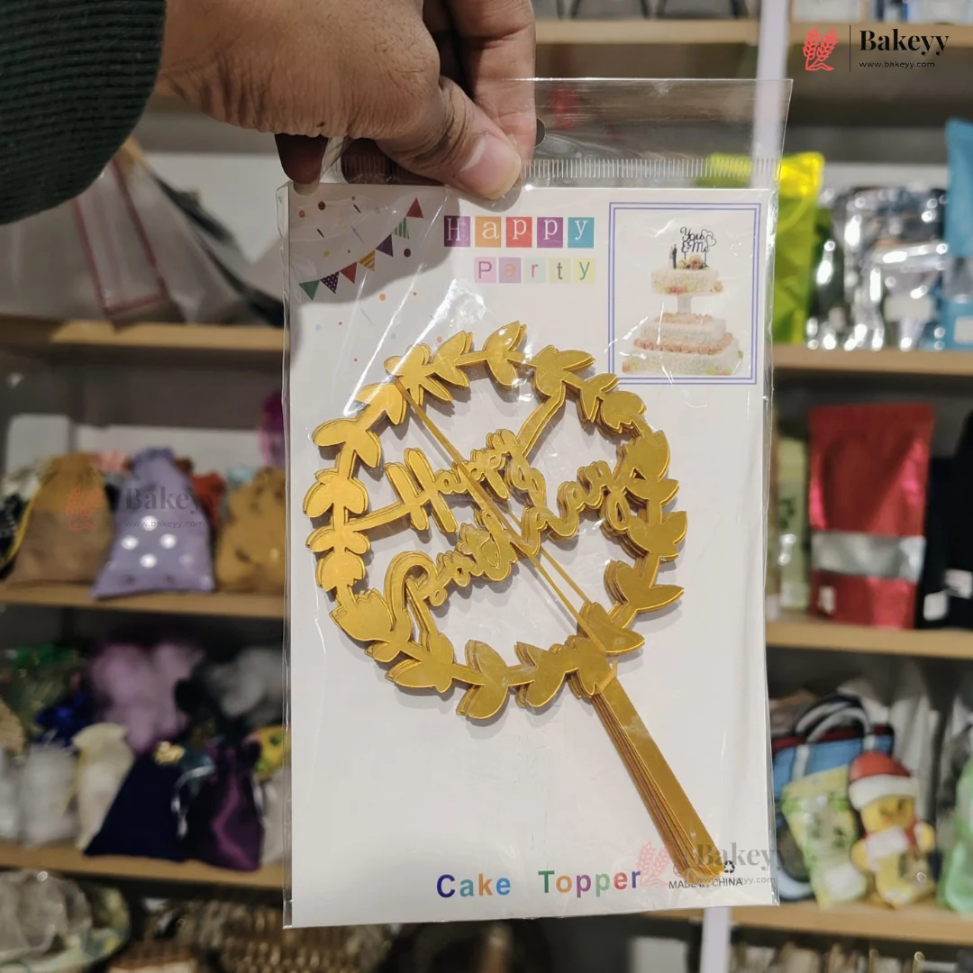 6 Inch Acrylic Cake Topper | Decorative Cake Topper for Celebrations | 10 Pieces Per Pack | Pack of 1 - Image 6