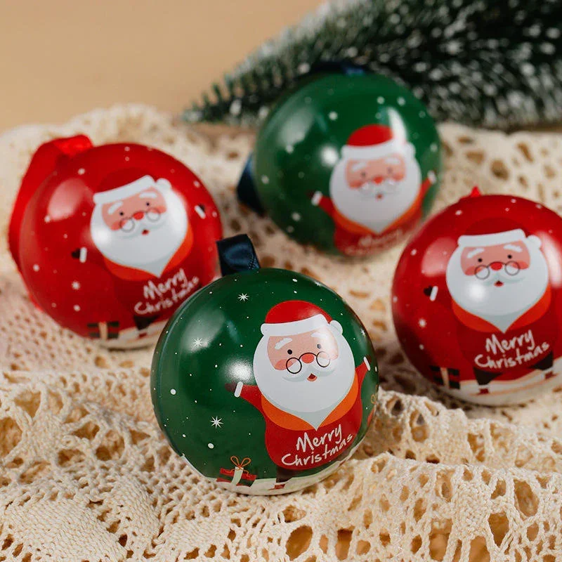 Christmas Ball Tin Box | Perfect for Candy & Tree Decorations | Random Prints Per Pack | Pack of 6 - Image 4