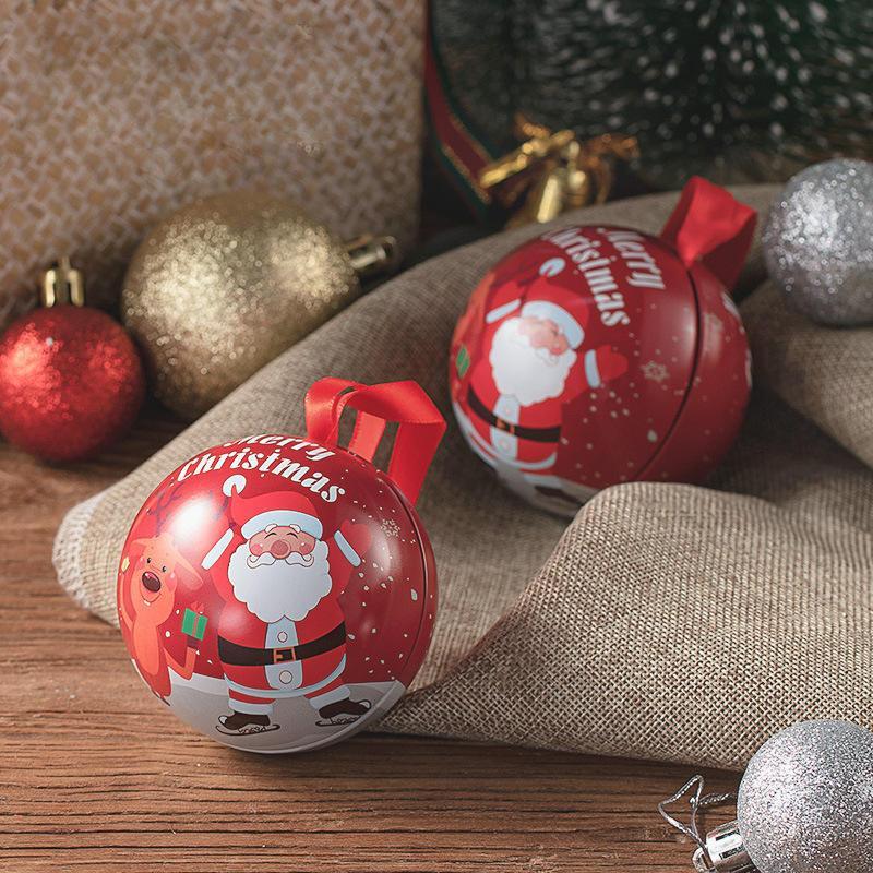 Christmas Ball Tin Box | Perfect for Candy & Tree Decorations | Random Prints Per Pack | Pack of 6 - Image 5