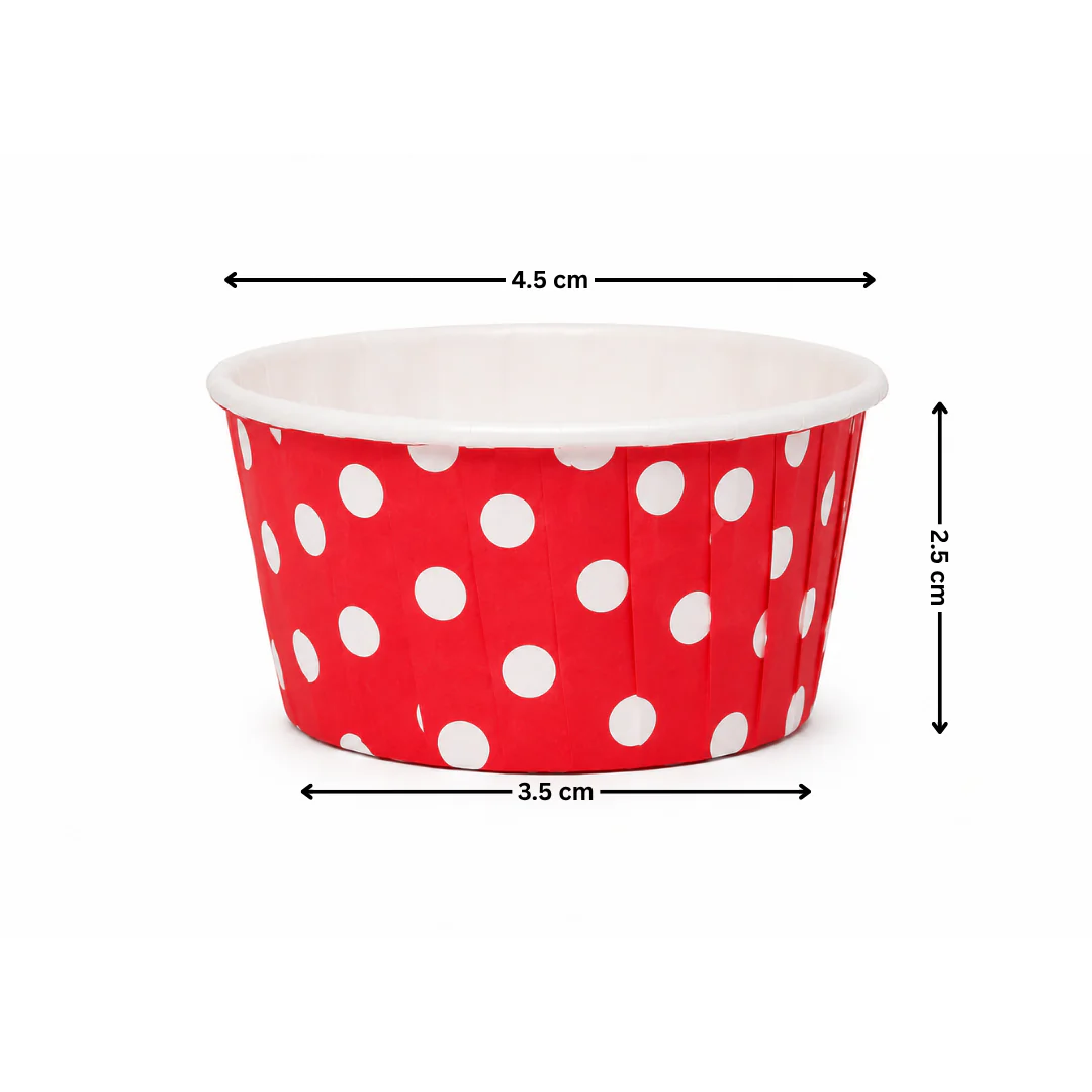 Polka Dot Muffin Cup | Curl Edge | Cupcake Liner | Pack of 100 - Image 3