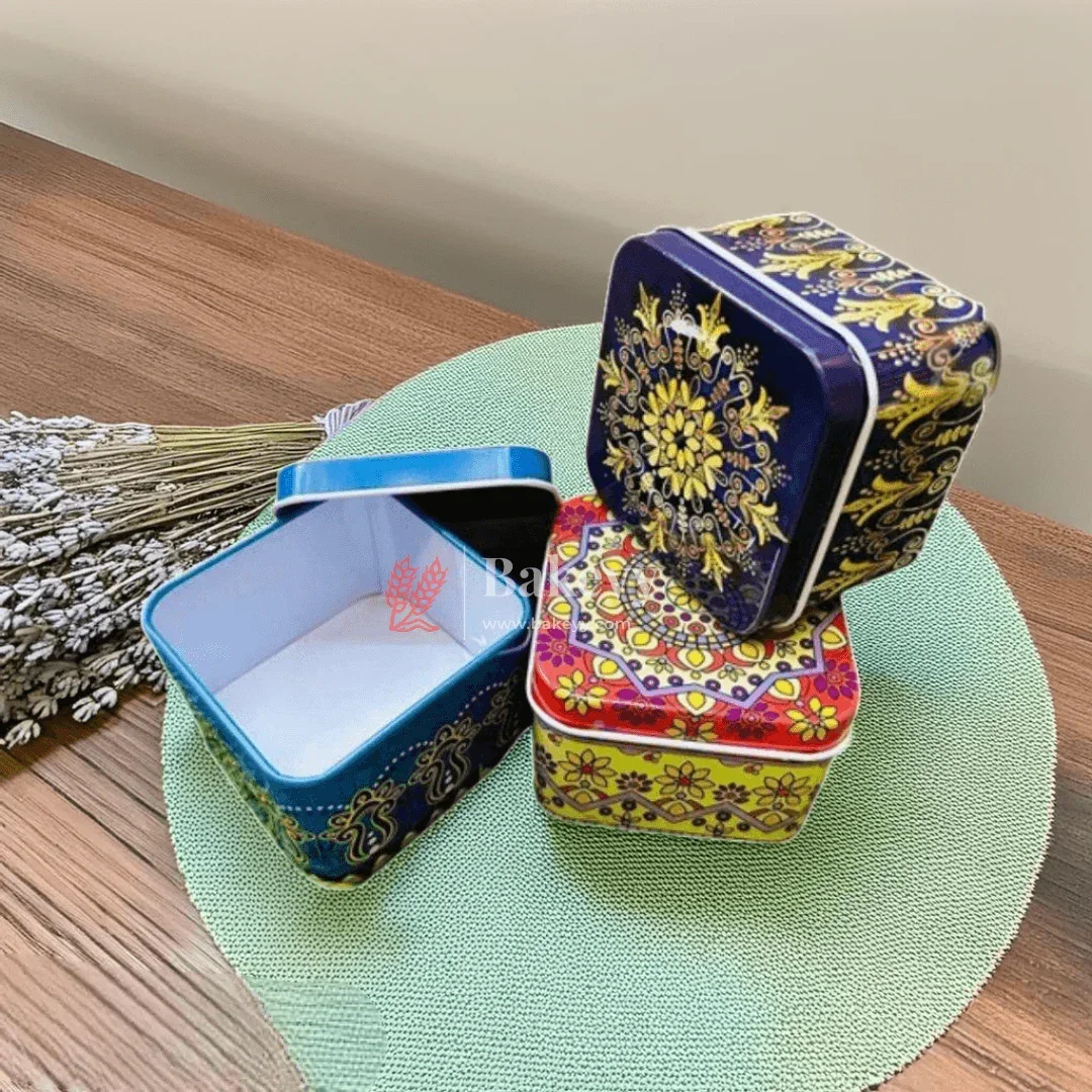 Square Mandala Print Tin Box | Mandala Print | Tin Box - Image 4
