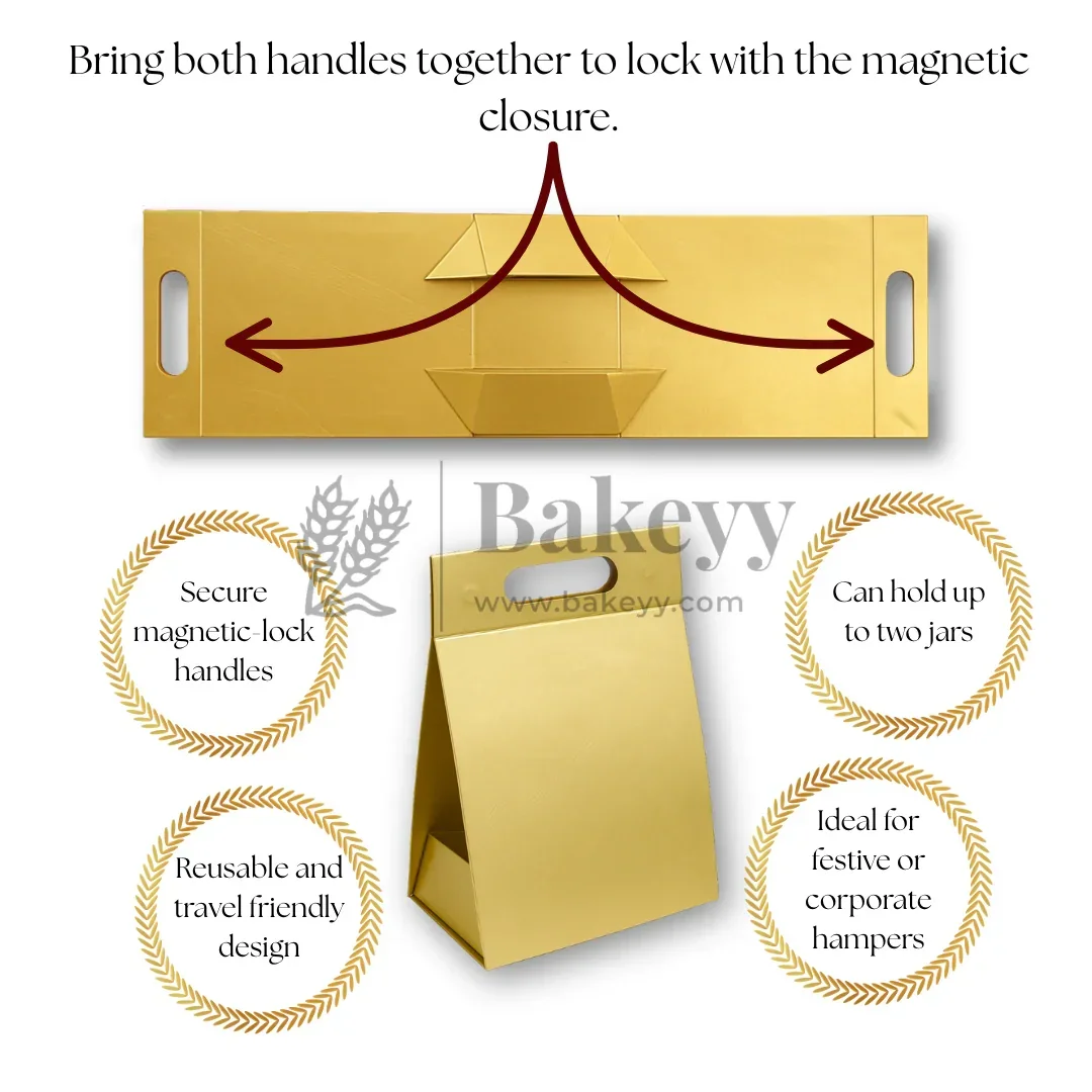 7.5x5x10 Inches | Triangular Collapsible Hamper Box | Gold | Pack of 1 - Image 5