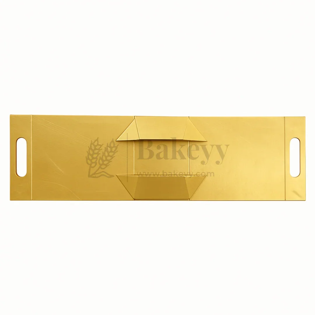 7.5x5x10 Inches | Triangular Collapsible Hamper Box | Gold | Pack of 1 - Image 6
