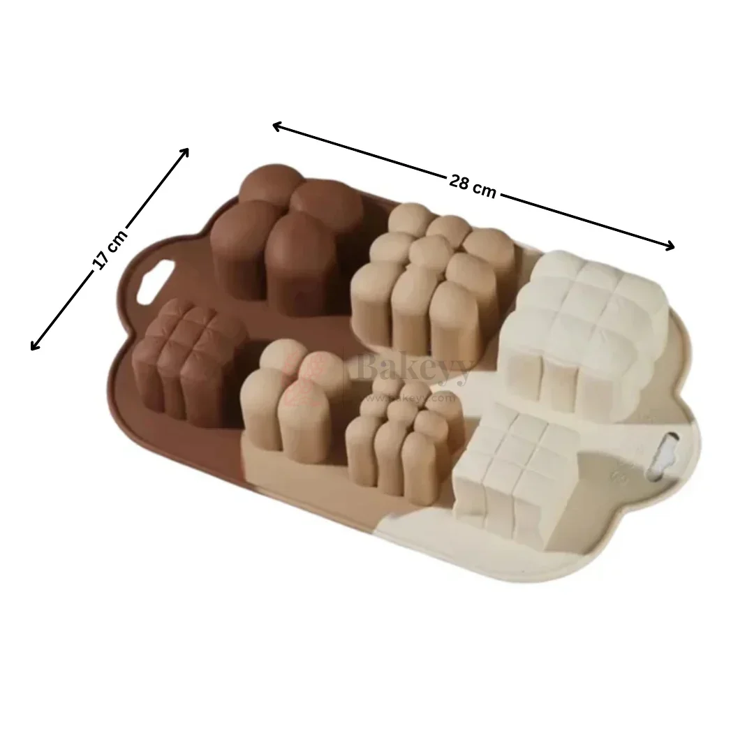 7 Cavity Geometric Bubble Cube Silicone Dessert & Chocolate Mould | Pack of 1 - Image 2