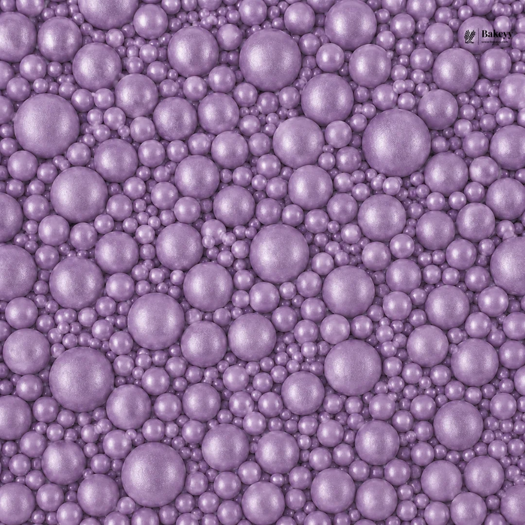 7 Size Mix Round Sugar Confetti Pearls | Edible Metallic Cake Sprinkles | 1 Kg | Pack of 1 - Image 5