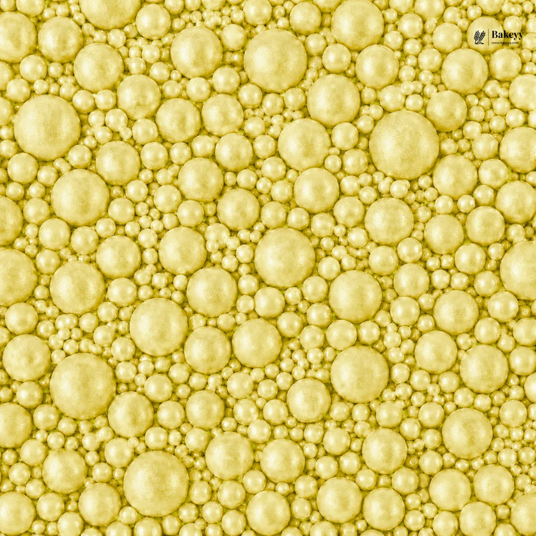 7 Size Mix Round Sugar Confetti Pearls | Edible Metallic Cake Sprinkles | 1 Kg | Pack of 1 - Image 9