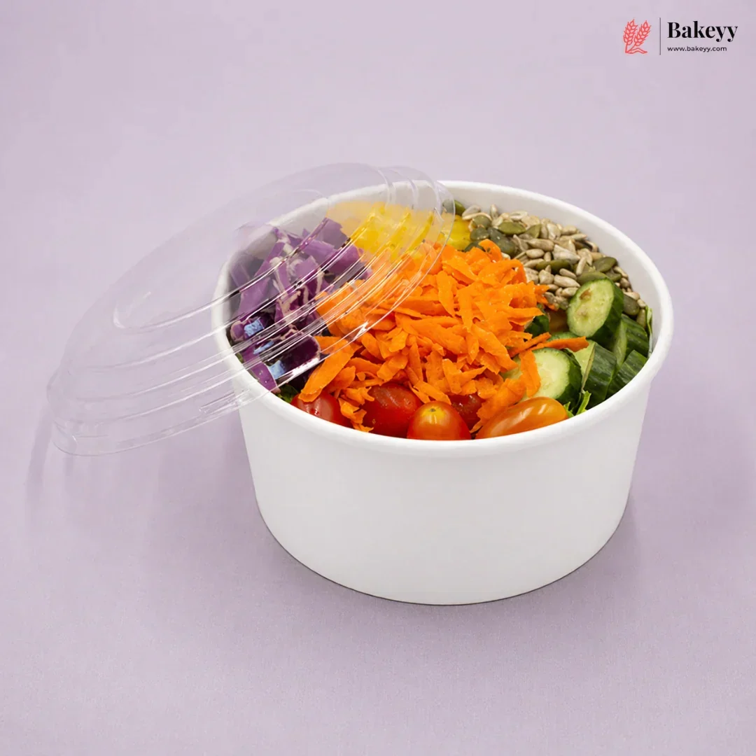 750ml White Takeaway Container with Lid | White Paper Container Bowl | Pack of 50 - Image 5