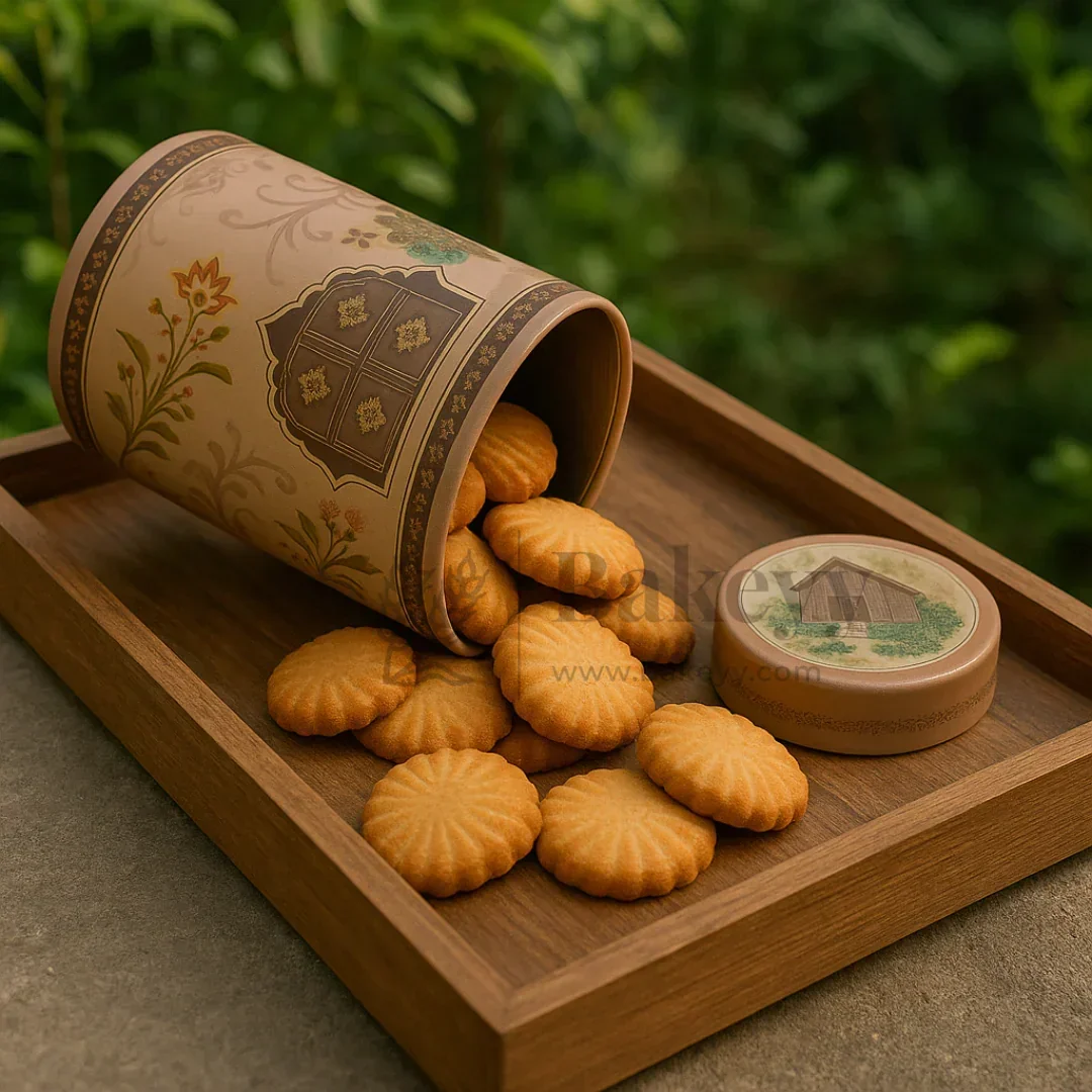 7x15 cm | Premium Brown & Rose Cylindrical Tin Box with Floral Arch Design | Pack of 1 - Image 5