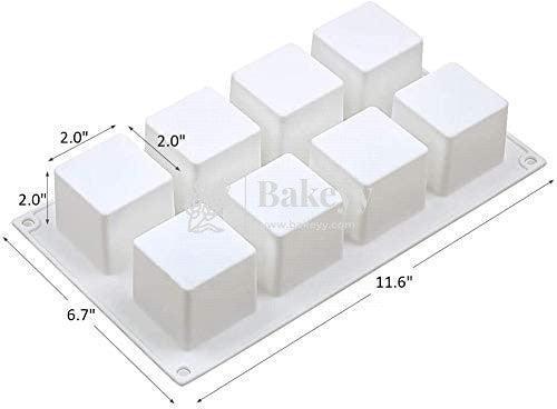 8 CAVITIES - Square Silicone Mould, Mousse Cake Baking Moulds - Image 3
