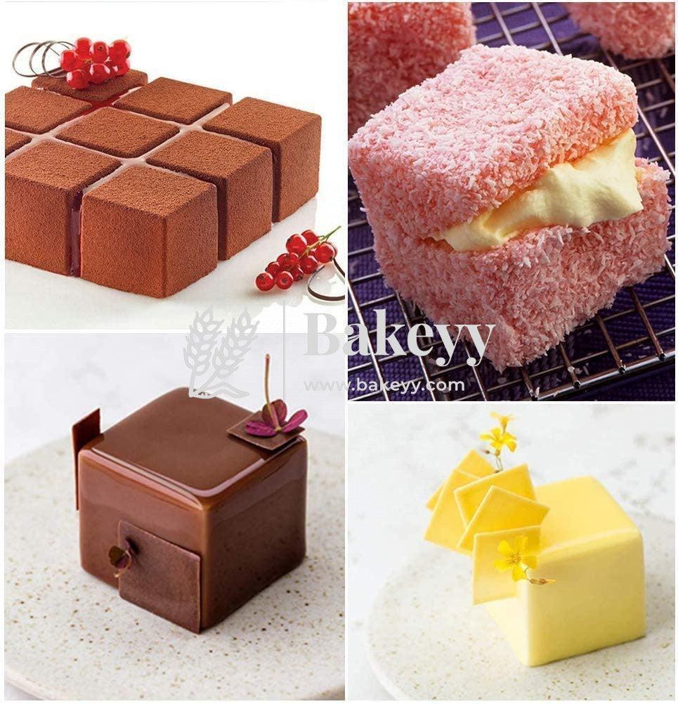 8 CAVITIES - Square Silicone Mould, Mousse Cake Baking Moulds - Image 4