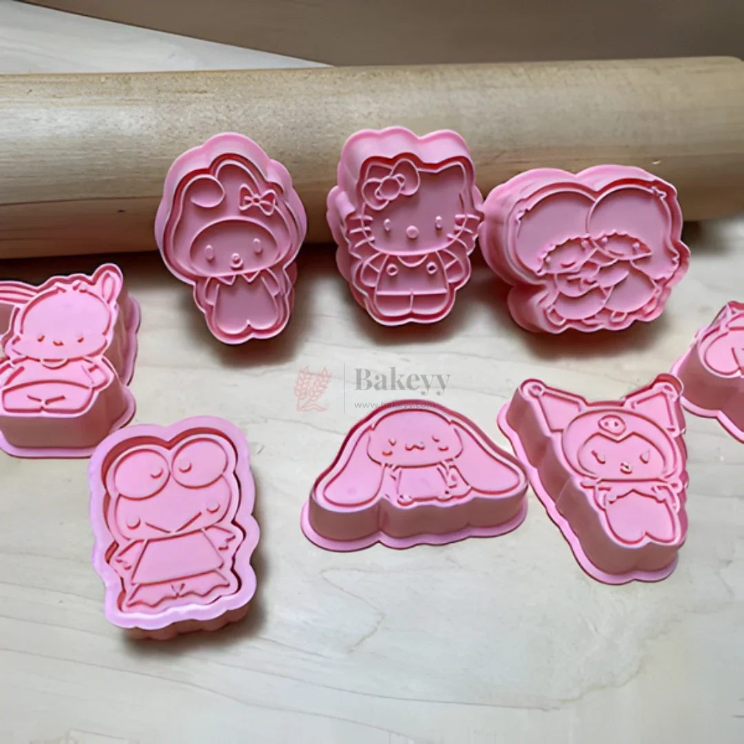 Cartoon Theme Cookie Cutter & Embosser Set | 8 Piece | Pack of 1 - Image 3