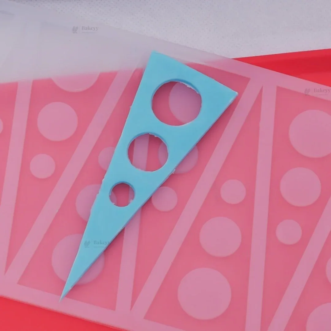 8 Cavity Geometric Triangle Silicone Mould | Circular Cut Design for Chocolate & Desserts | Pack of 1 - Image 5