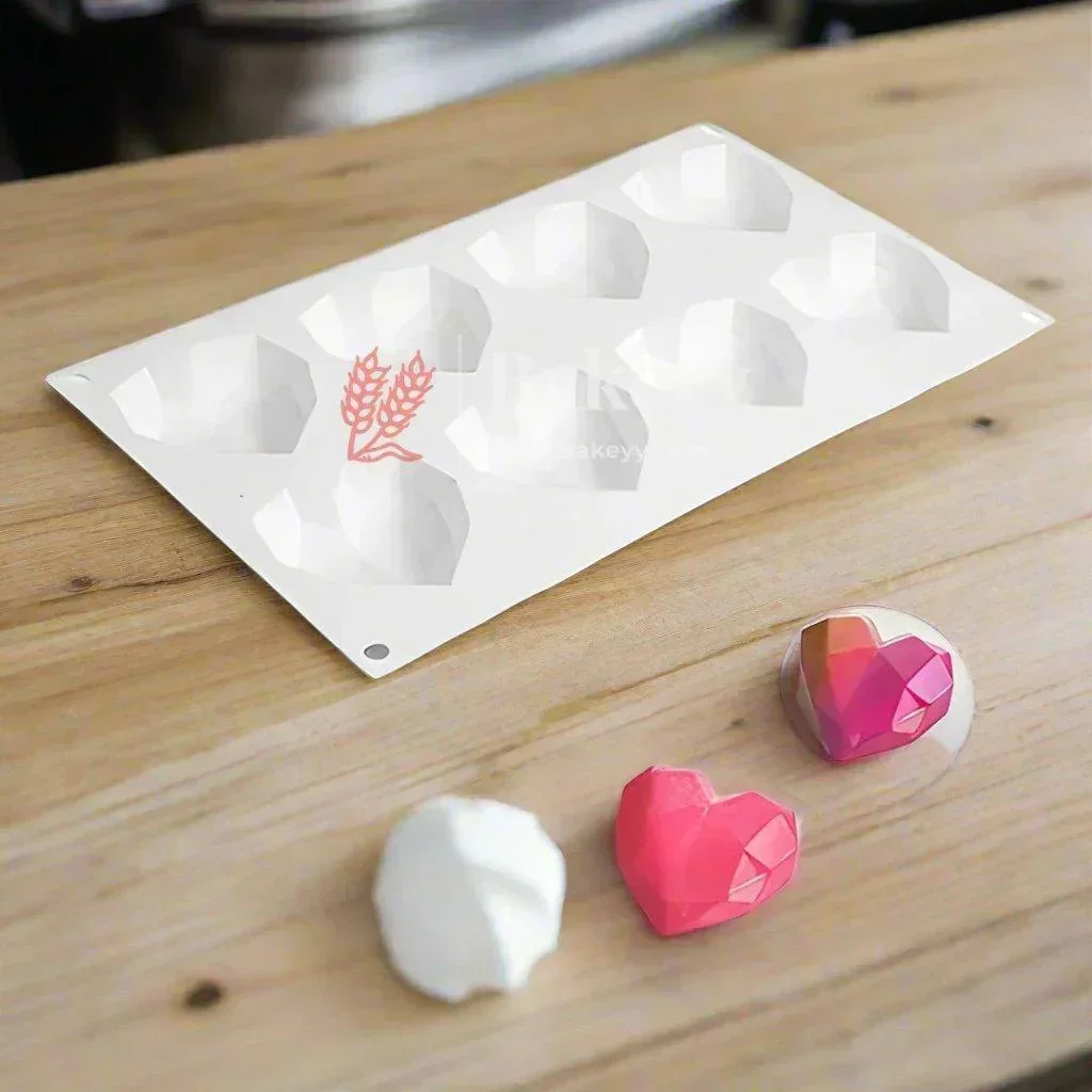 8 Cavity | Heart Silicone Chocolate Mould | Chocolate Making and Shaping Mould | Pack of 1 - Image 3
