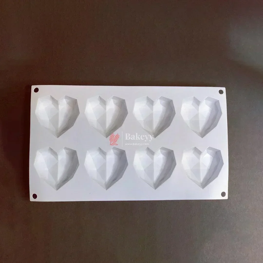 8 Cavity | Heart Silicone Chocolate Mould | Chocolate Making and Shaping Mould | Pack of 1 - Image 4