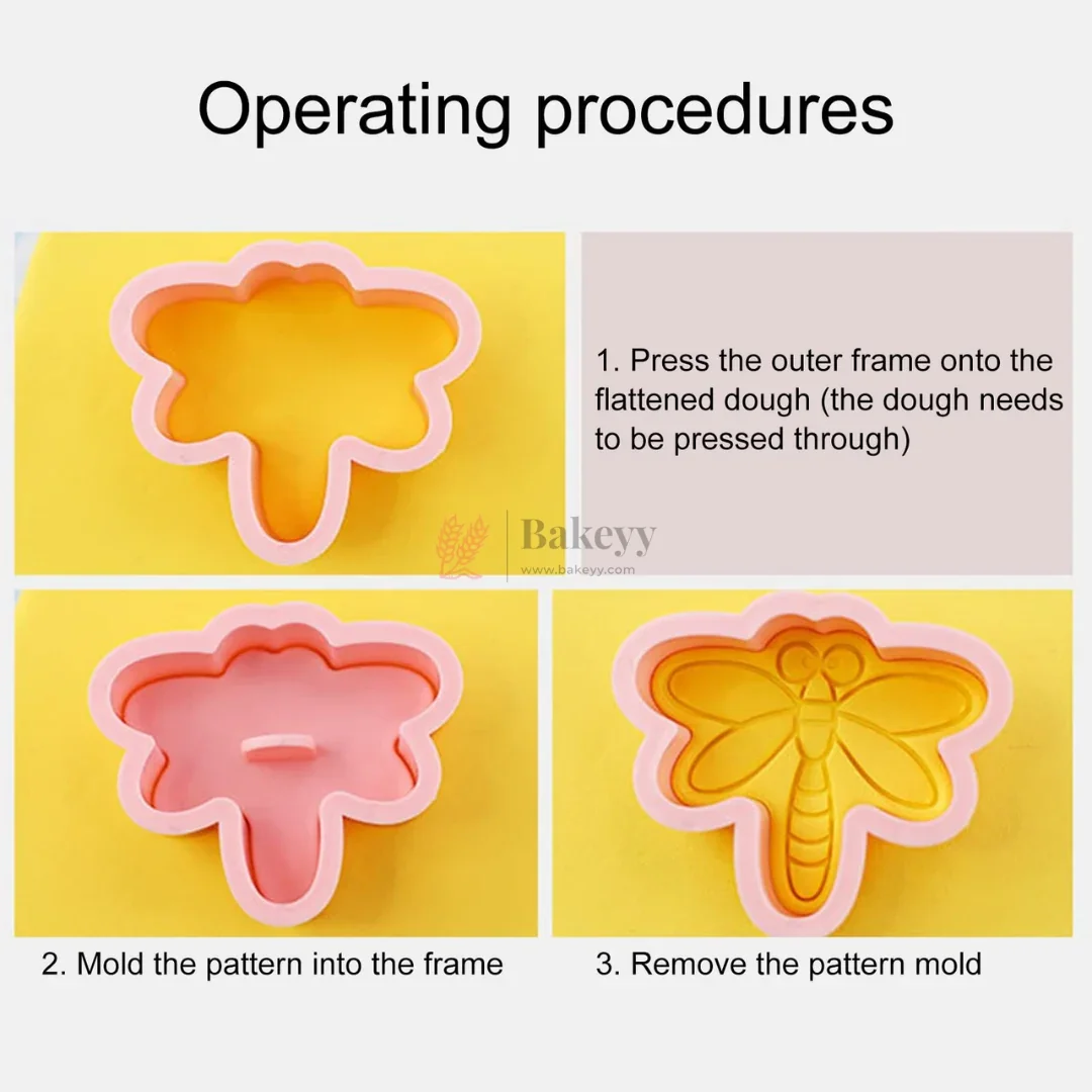 8 Piece Insects and Bugs Cookie Cutters, Children's 3D Fondant Biscuit Cutters| Perfect for Baking and DIY Craft Projects - Image 3