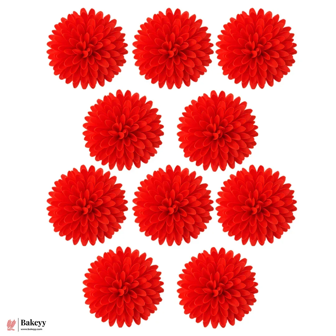 8cm - Artificial Dahlia Flower Without Stem | Pack of 10 - Image 6