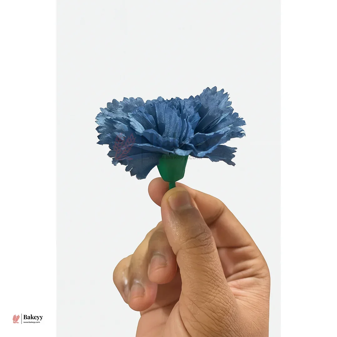 8cm - Lorvox Carnation Artificial Flowers Without Stem |Pack of 10 - Image 5