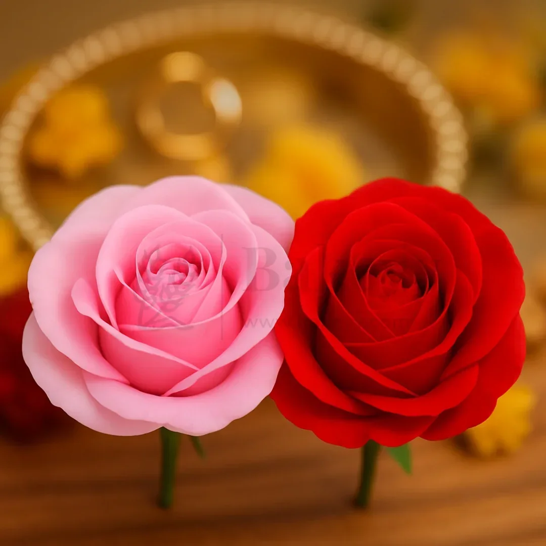 8cm - Artificial Roses Without Stem | Pack of 10