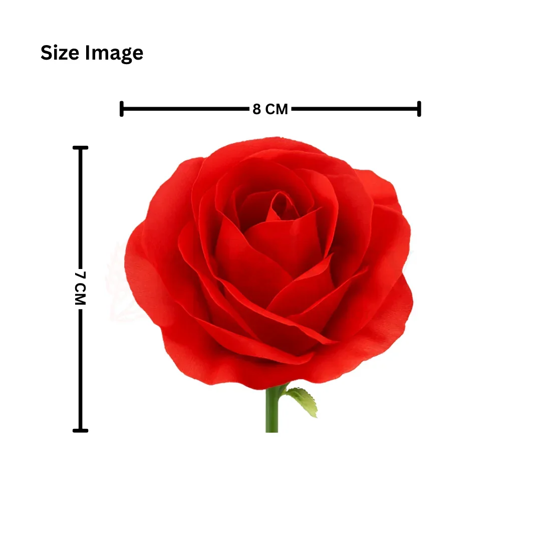 8cm - Artificial Roses Without Stem | Pack of 10 - Image 2