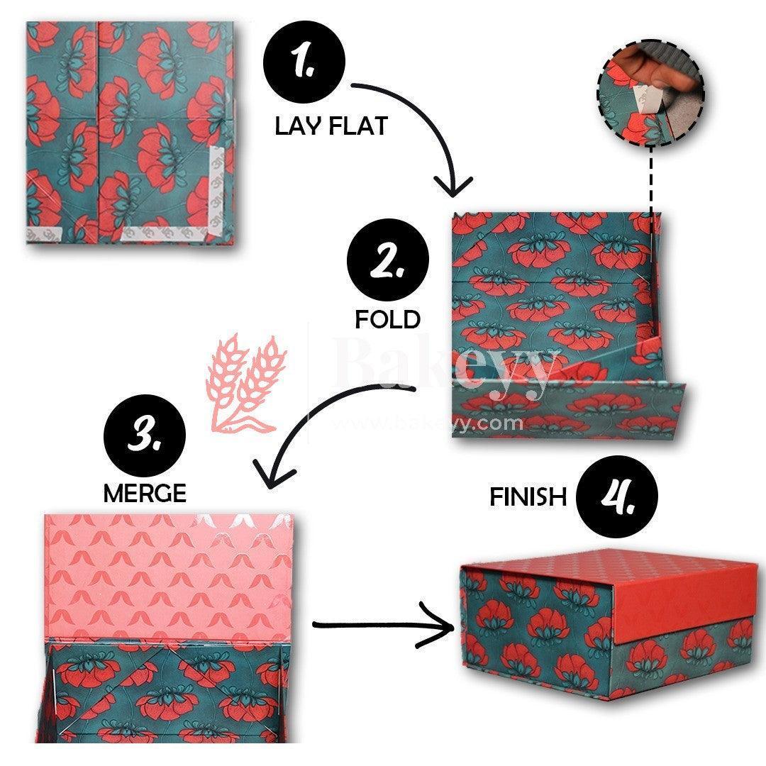 8x8x4 Inch | Collapsible Hamper Boxes | Rigid Box | Cardboard Box | Gift Box - Image 3