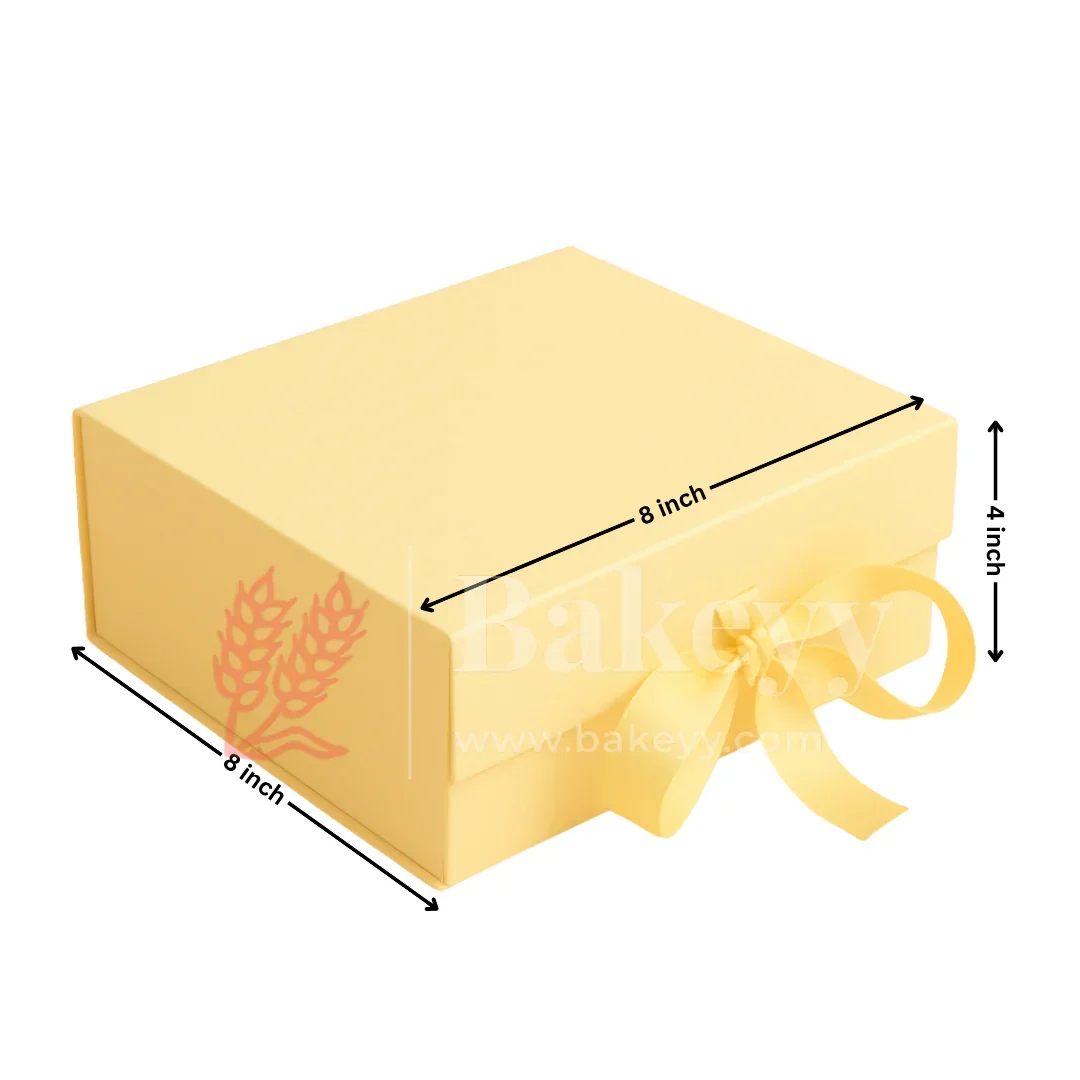 8x8x4 Inch | Light Yellow Collapsible Hamper Box | 1 Piece - Image 2