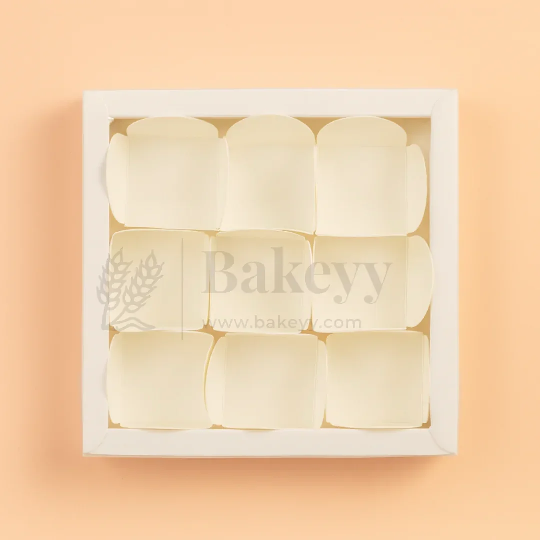 9 Cavity Chocolate Box | White Colour Cavity Box | Pack of 50 - Image 4