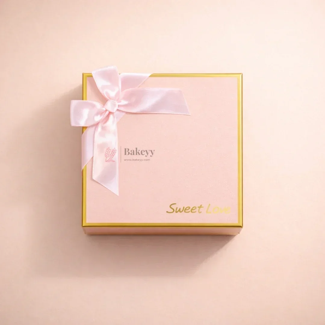 9 Cavity Gift Box | Rigid Chocolate Box with Ribbon | Sweet Love Gift Box | Premium Empty Chocolate Packing Box | Pack of 1 - Image 5