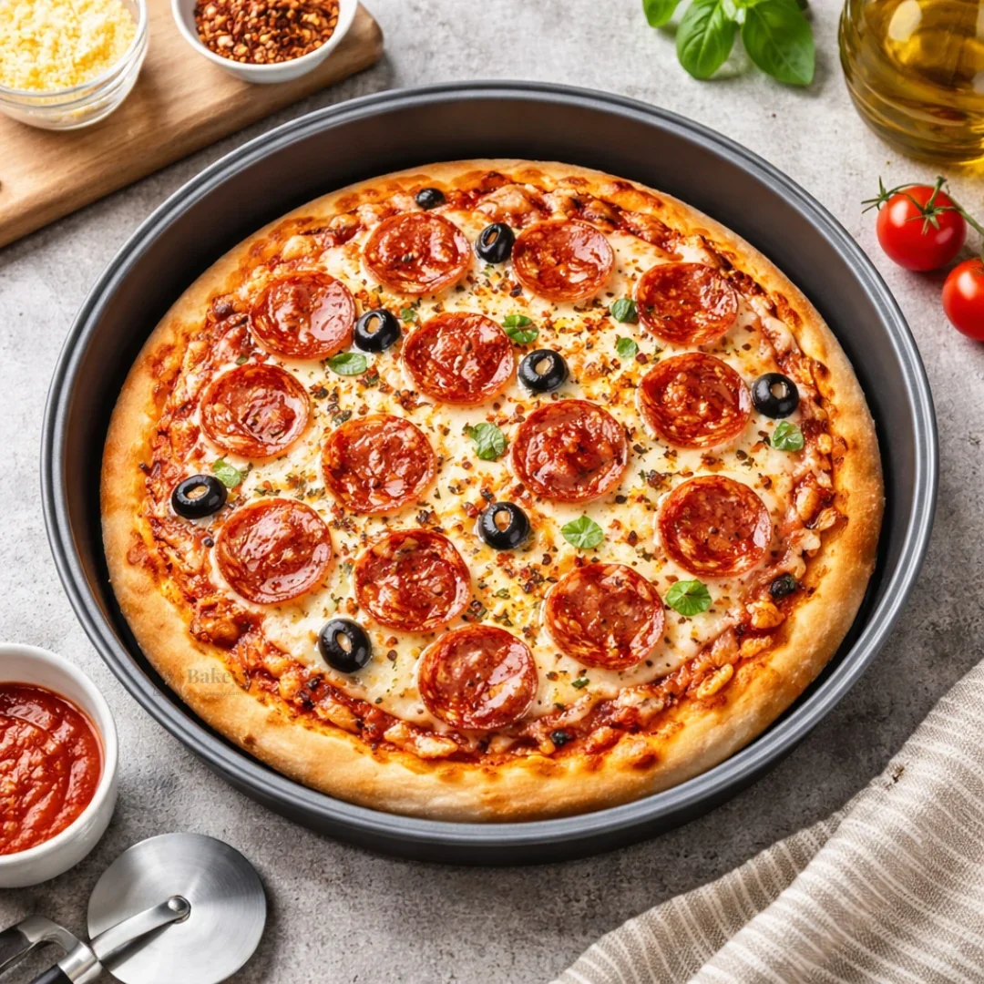 9 Inch Pizza Pan | Round Baking Tray for Pizza, Breads & Desserts | Pack of 1 - Image 3