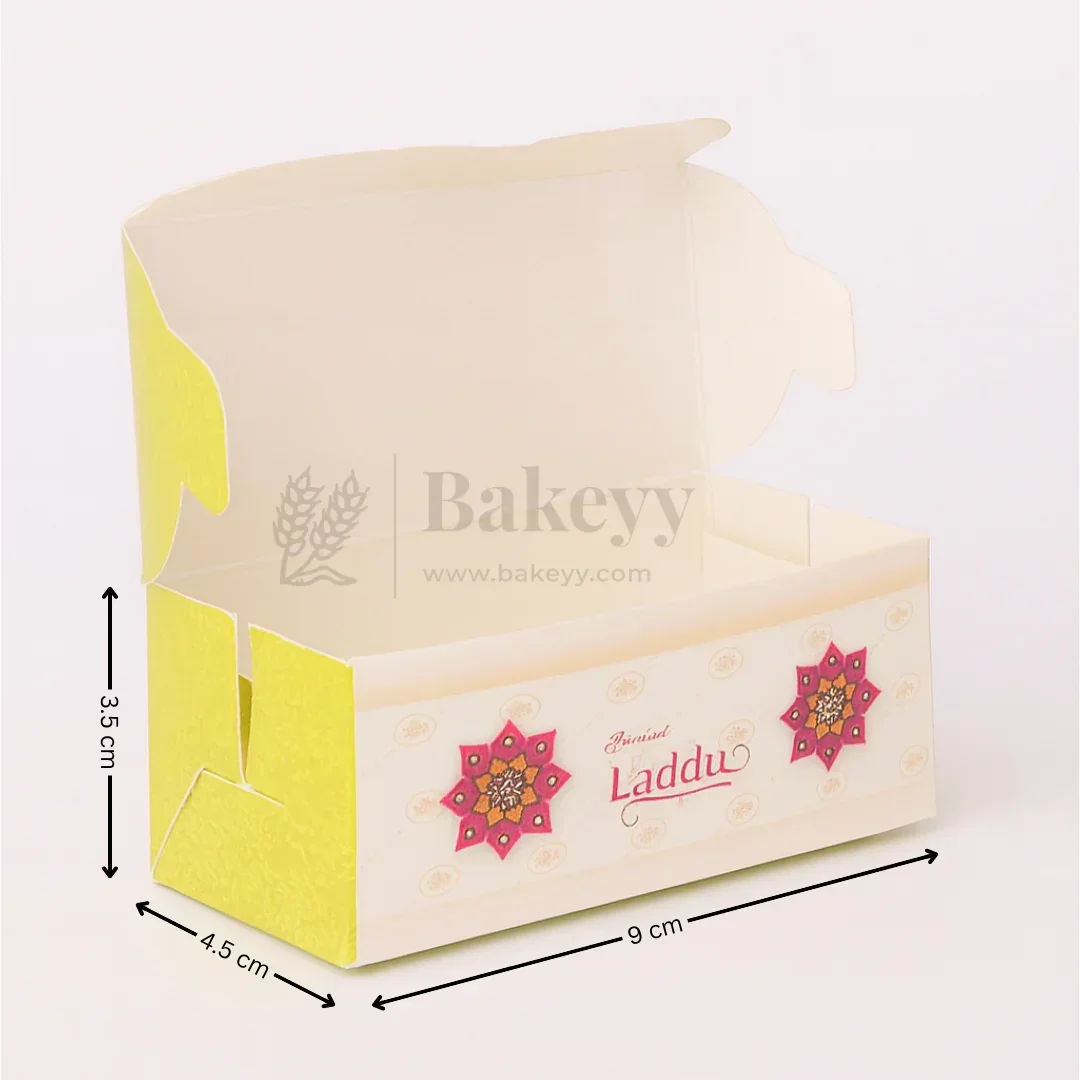 9x4.5x3.5 cm | 2 Ladoo sweet box | ITC Back | Pack of 100 - Image 2