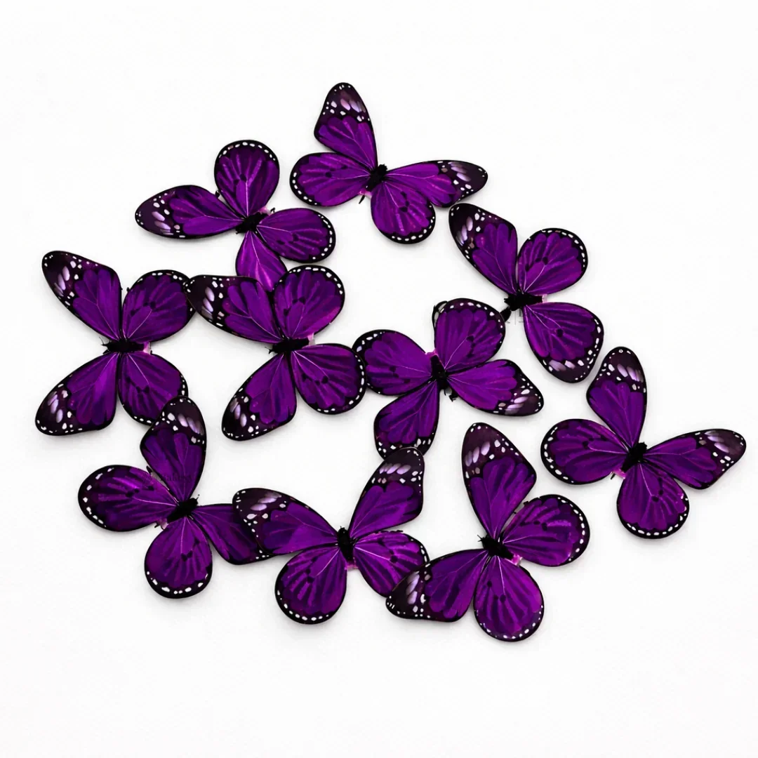 3D Black-Edged - Pastel Inside Print Butterfly Cake Toppers | Elegant Decoration for Cakes, Cupcakes & Desserts | Multiple Color Options Available | Pack of 1 - Image 13