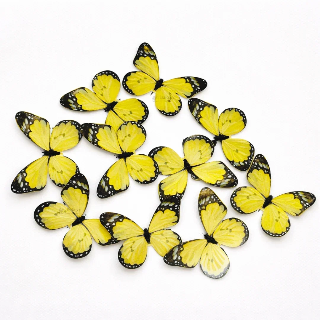 3D Black-Edged - Pastel Inside Print Butterfly Cake Toppers | Elegant Decoration for Cakes, Cupcakes & Desserts | Multiple Color Options Available | Pack of 1 - Image 16