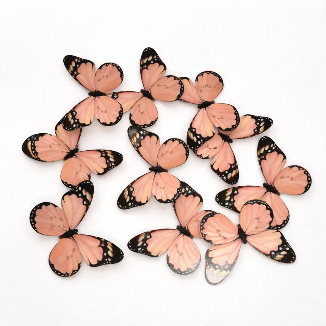 3D Black-Edged - Pastel Inside Print Butterfly Cake Toppers | Elegant Decoration for Cakes, Cupcakes & Desserts | Multiple Color Options Available | Pack of 1 - Image 4